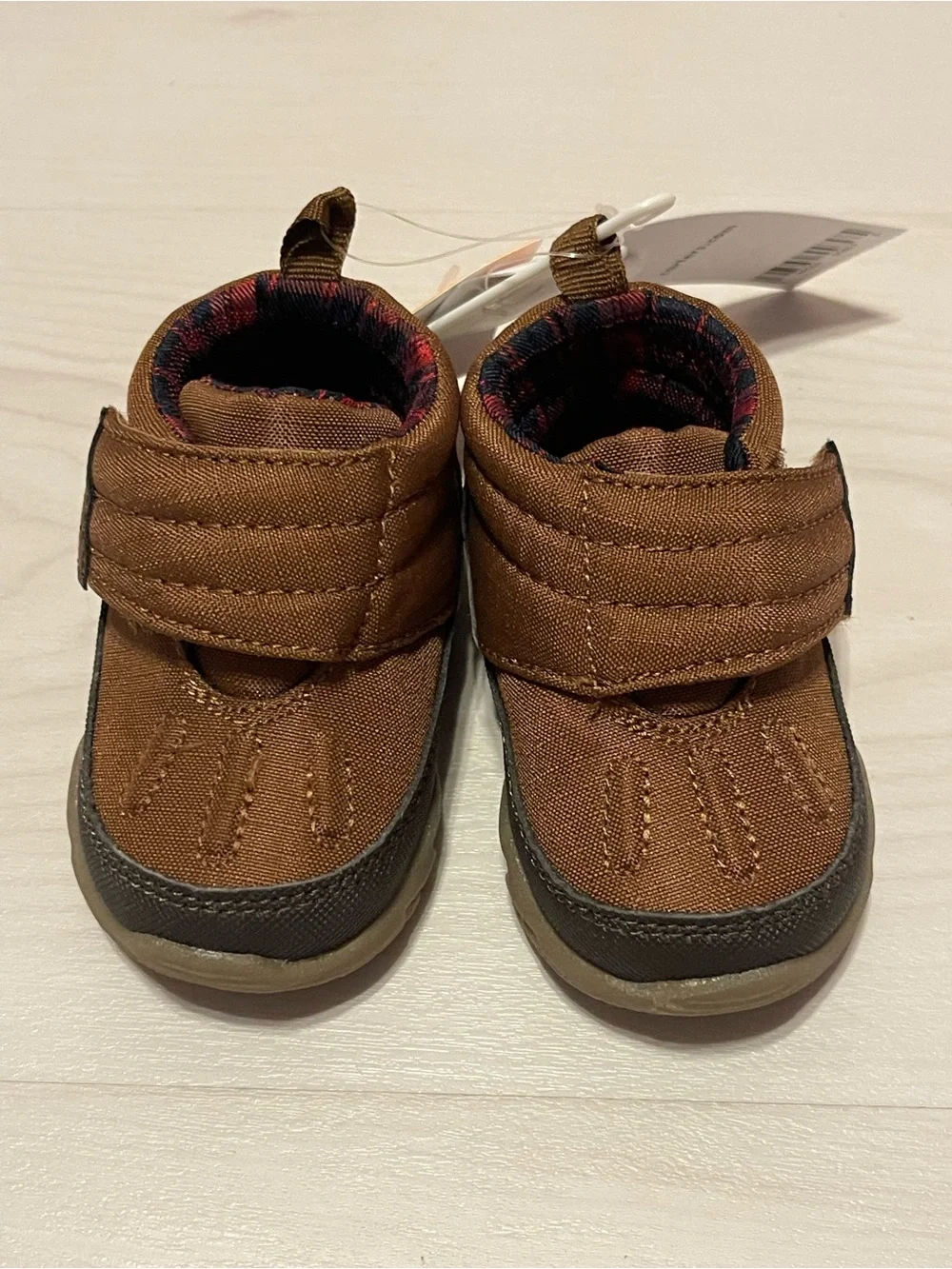 Carter's Brown Toddler Hook-and-Loop Quilted Boots